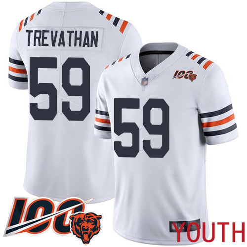 Chicago Bears Limited White Youth Danny Trevathan Jersey NFL Football #59 100th Season
